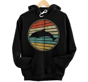 Cute Dolphin Gifts Retro Vintage 70s 80s Aquatic Animal  Hoodie, Sweatshirt, T-Shirt