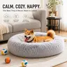 Sweetcrispy High-Quality Modern Faux Fur Dog Bed - Soft, Fluffy, Washable, Anti-Slip Round Resting Spot with High-Quality Materials, Chew Resistant for Medium-Large Dogs & All Ages Indoor Puppies, Puppy Bed