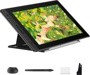 HUION Kamvas Pro 16 V2 Drawing Tablet with Screen 16K Levels PenTech 4.0 Battery-Free Pen, 15.6" Full-Laminated, Smart Touch Bar & 6 Keys Art Tablet Work with Windows, Mac and Linux