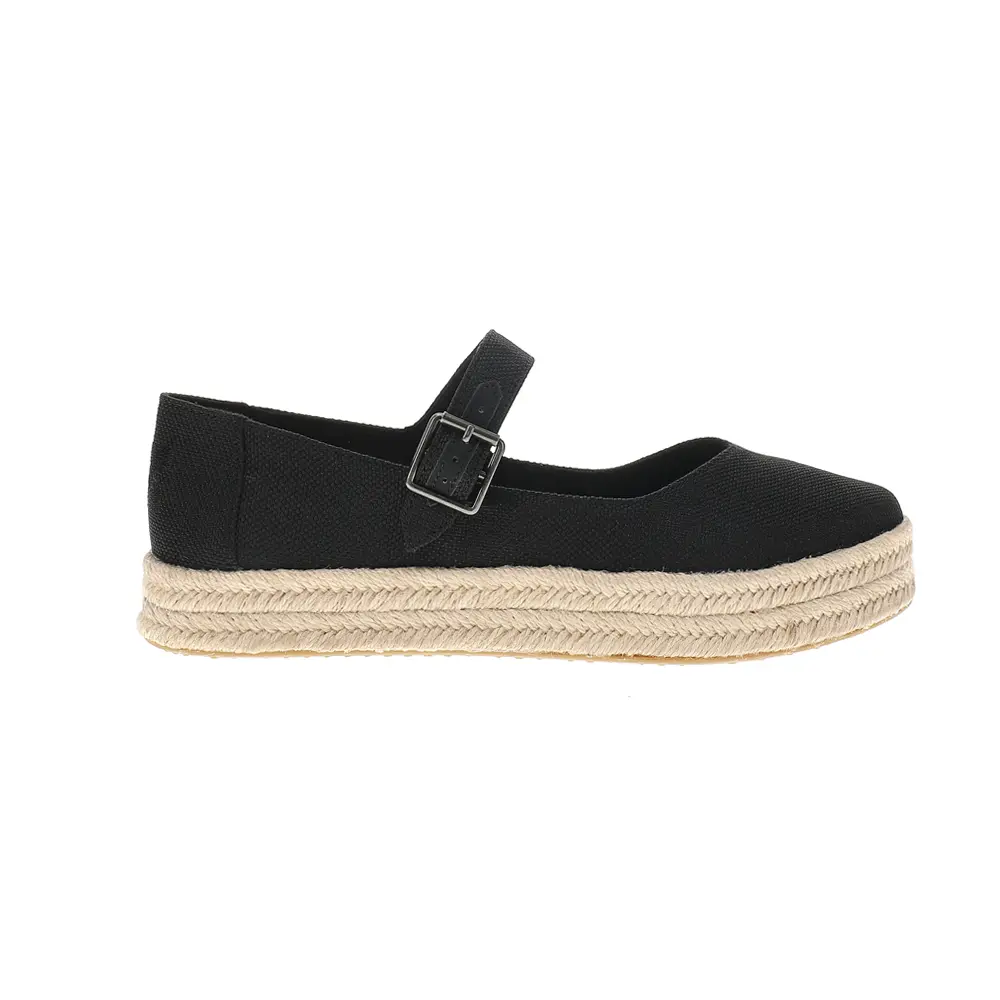 TOMS Womens Carolina Mary Jane Espadrille Flat Flats Casual - Black