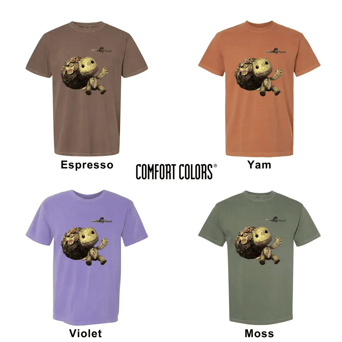 Vintage The Little Big Planet Shirt Retro Sackboy Video Game Shirt Cotton Unisex T-Shirt Crew Neck For Man For Woman Uni Lightweight Unisex Tee