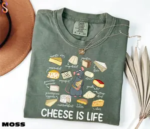 [Sale Up To 50%] Ratatouille Cheese Is Life Shirt, Little Chef Remy Sweatshirt, Cheese Lover Sweater, Disneyland Family Vacation Tee, Comfort Colors T-Shirt