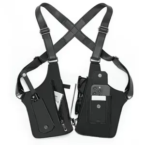 Premium Leather Adjustable Underarm Shoulder Bag for Men & Women Anti-theft Hidden Storage for Cell Phones & Outdoor Gear Versatile for Cycling Hiking & More