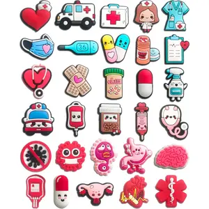 Medical Nurse Shoe Charms for Girls & Women, Cute Medical Accessories for Clogs, Kawaii Shoe Decoration Charms for Party Favor Gifts-USA