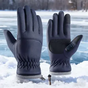 Men's Winter Ski Gloves Windproof Waterproof Fleece-lined Thickened Sports Cycling Touchscreen Warm Gloves for Outdoor Activities