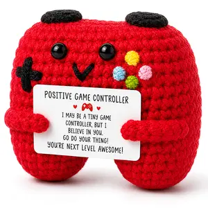 Crochet Game Controller Desk Decor Gift with Encouragement Card – Gamer Gift for Him, Boyfriend Gift & Graduation Gift | Father’s Day Gift