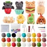 DIY Needle Felting Kit w Case- Animal Foodie Friends- Everything to Make 8 Adorable Felt Animals- Includes Mat, Tools, Needles & Instructions- Homemade Arts & Crafts, Gifts, Kids Party Activity