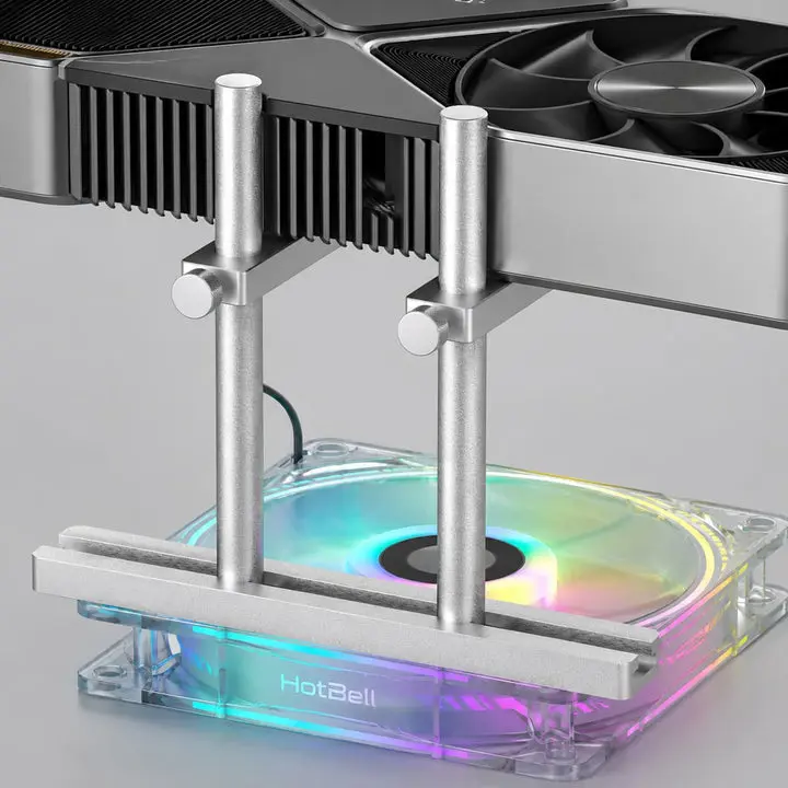 HotBell GPU Support Bracket for Desktop PC Builds, Adjustable Graphics Card Stand and Anti-Sag Holder