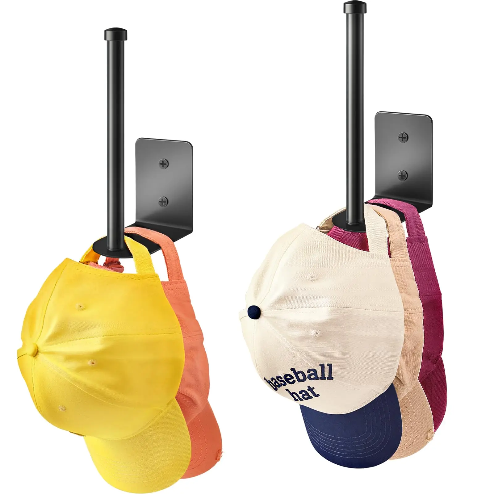 Wall-Mounted Hat Hooks (2-Pack) - Home Storage Hooks for RV Campers, Home Organization Essentials for Camper Enthusiasts