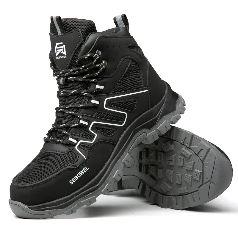 SEBOWEL Unisex Steel Toe Work Shoes Safety Sneakers 