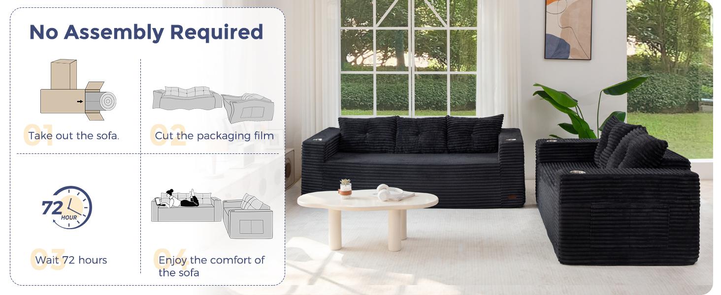 MAXYOYO Boneless Couch and Loveseat Sets for Small Spaces, Mini Love Seat Floor Couch with Cup Holders and Pillows, Upholstered Cloud Couch for Bedroom Apartment, No Assembly Required MAXYOYO Boneless Couch and Loveseat Sets for Small Spaces, Mini Love Seat Floor Couch with Cup Holders and Pillows, Upholstered Cloud Couch for Bedroom Apartment, No Assembly Required