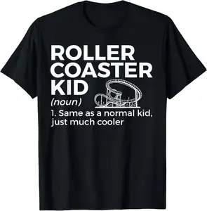 Premium model-Unisex-100% cotton-Funny Roller Coaster  Definition T-Shirt Casual Fabric