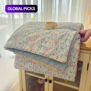 Colorful Tulip-Print Summer Light Quilt: Boho Floral Quilt, Bohemian Style Quilt, Lightweight quilts, ultra-soft, skin-friendly air-conditioning quilt and summer cooling blanket, perfect for use in summer bedrooms, offices, living rooms #GLOBAL PICKS