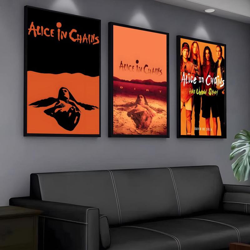 Fashion A-A-liceS in C-C-hainsS Poster HD Sticky Waterproof Wall Art High Quality Print Aesthetic Home Living Bedroom Bathroom hallway Decor Trendy Room Decoration Easy-To-Apply Gift Durable