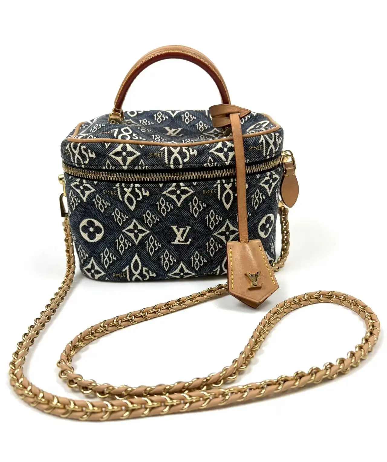 Pre-owned Louis Vuitton canvas Crossbody Bags Top Handle Makeup Bag, Pre Loved Luxury Luggage & Bag Accessory