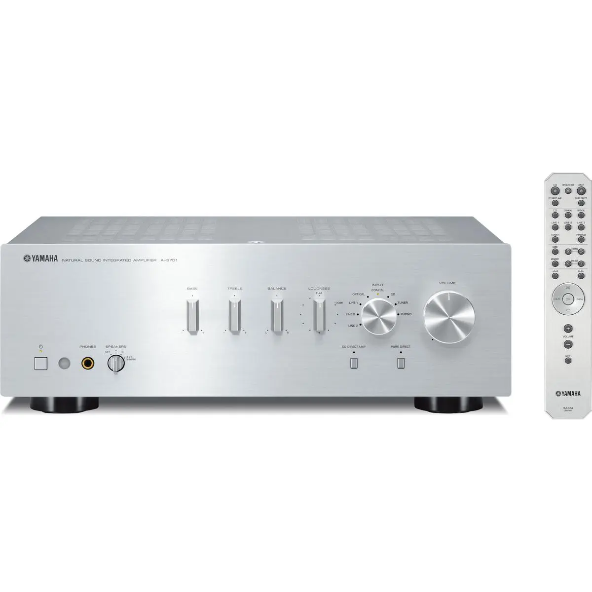 Yamaha A-S701SL Natural Sound Integrated Stereo Amplifier (Silver)