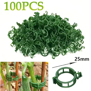 100Pcs Plastic Plant Support Clips Trellis for Supporting Grape Vine and Tomato, Vegetable Plants, Garden Clips