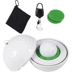 Portable Golf Ball Cleaner, Golf Ball Shape with Easy-Pull Retractable Cord, Golf Club Bag Accessories, Perfect Golf Gift golf  balls wild  head  covers rocket  golf  ball rocket  golf  balls Golf Club Putts Set Rechargeable Tactical Night Vision Sight gr