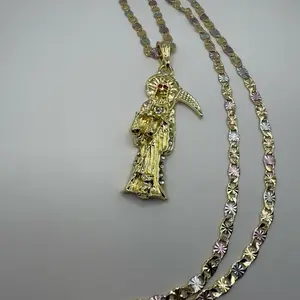 Beautiful Santa Muerte  Pendant Necklaces Tricolor Size Available