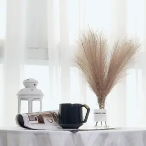 Artificial Pampas Grass Fluffy Fake Chrysanthemum Boho Decor for Living Room Christmas Home Wall Corner Decorations Blue Bulrush Reed Design