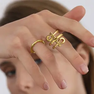 U7 Ankh Cross Ring Egyptian Jewelry Mythology Ring
