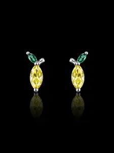 925S Tropical Fruit Stud Earrings – CZ