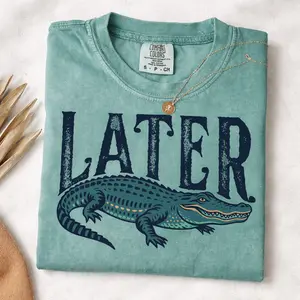 Comfort Colors Gator Hunter Vintage Shirt, Southern Alligator Graphic Shirt, Funny Hunting Shirt for Men, Louisiana Swamp Gift