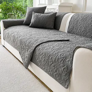 Fashionable Simple Casual Sofa Cover, Quilted Sofa Cover, Ultrasonic Waterproof Pure Color Sofa Set, Scratch-Resistant Dustproof Non-Slip Pet-Friendly