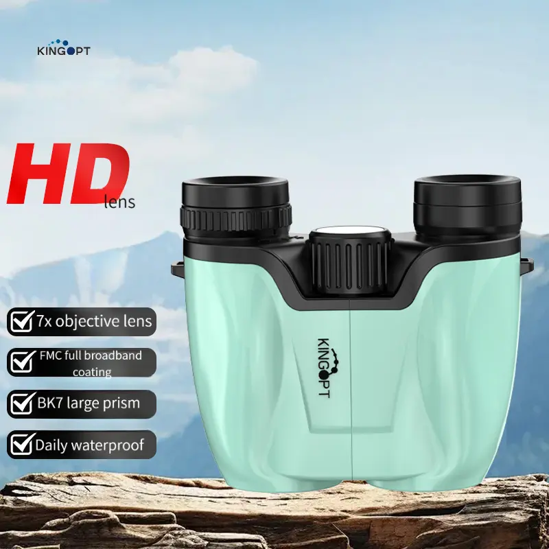 Kingopt 7X30 Binoculars with BK7 Paul-Type Glass Prism, ABS with Fiber Reinforcement, Lightweight Fully Multi-Coated Lenses, Daily Life Waterproof for Bird Watching, Large-Scale Concerts - Sports & Outdoor Essentials