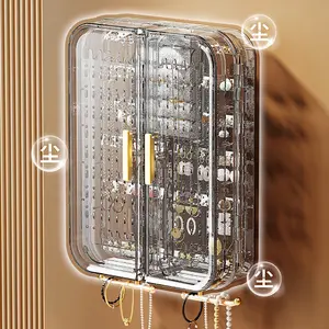 Jewelry Storage Box Large Capacity Wall-Mounted Multifunctional Earrings Necklace Earrings Jewelry Box High-End Exquisite Jewelry Rack