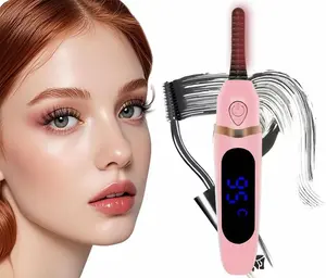 Heated Eyelash Curler, 3 Temperature Modes, USB Rechargeable Electric Eyelash Curler,24H Long-Lasting Curl, White