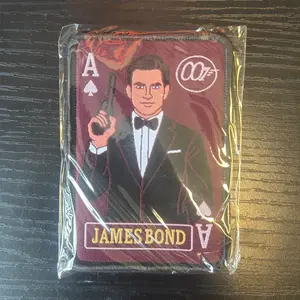 HIT MAN Ace of Spades Playing Card Design Patchwith Classic Suit Illustration