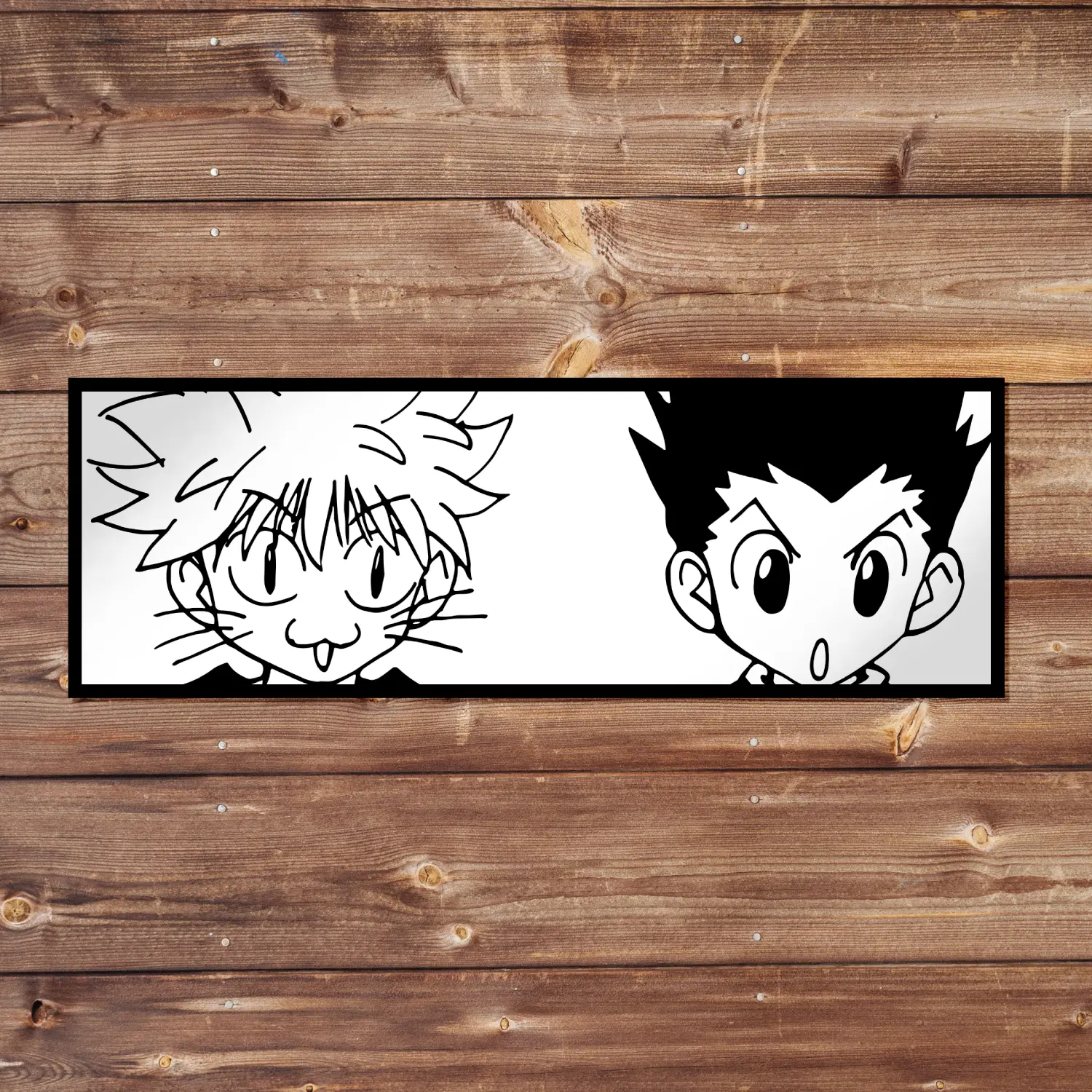 Gon and Kilua Vinyl Sticker - Handmade JDM Slapper Sticker for Waterproof Window, Laptop, Kindle, and Water Bottle