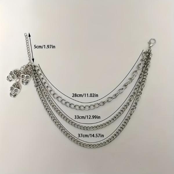 Trendy Skull Boot Chains – Chic Halloween & Christmas Boot Accessories for Autumn/Winter Parties & Everyday Wear