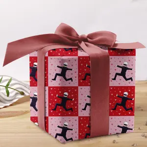 Jujutsu Kaisen Wrapping Paper, JJK Inspired Anime Christmas Gift Wrap, Featuring Gojo Satoru, Sukuna, Toji Fushiguro & Kento Nanami, Manga Style, Otaku Christmas & Birthday Gift for Him & Her