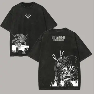 Jujutsu Kaisen Megumi Fushiguro Printed Unisex Washed T-Shirt a29