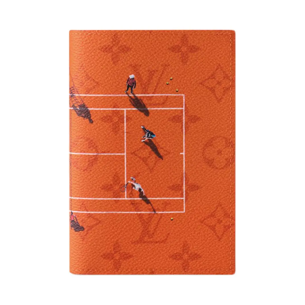LOUIS VUITTON Women's Brick Red Colored Monogram Coated Canvas Passport Holder - Passport Cover, Card Organizer, Durable Travel Document Holder with Card Slots