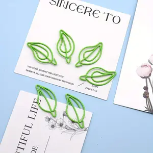 Leaf Shaped Paper Clip (20pcs), Cute Paper Clip, Test Paper Clip, Office Stationery & Supplies, Data File Clip, Gift for Friend