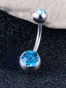 14g Belly Button Rings G23 Titanium Steel, Surgical Stainless Steel Navel Barbell Rings, Body Piercing Jewelry Body Jewelry Accessory 6/8/10/12/14/16mm