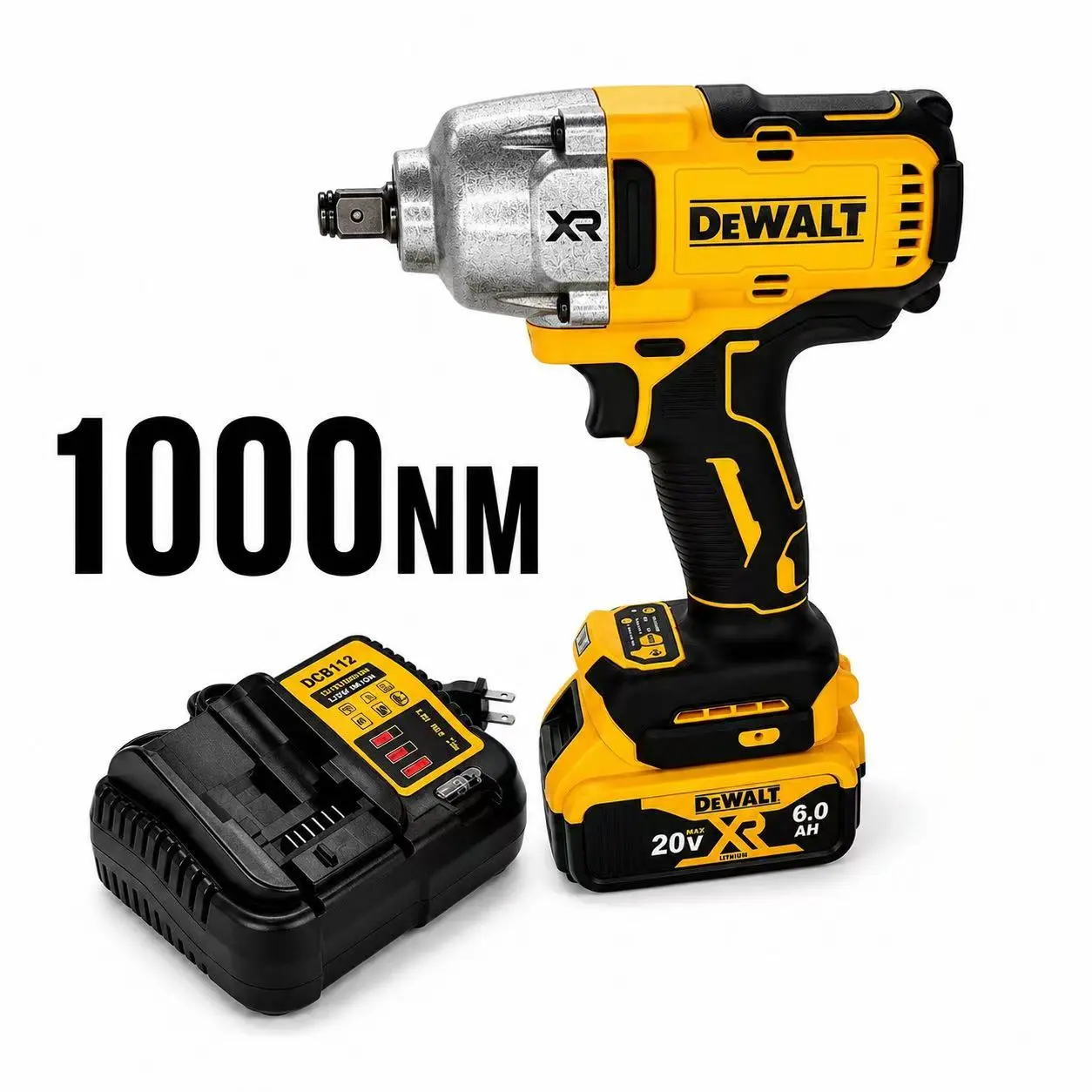 DEWALT DCF900 Impact Wrench 1/2" Inch High Torque 20V Brushless Cordless Tool with Hog Ring Anvil for Professionals and DIY Enthusiasts