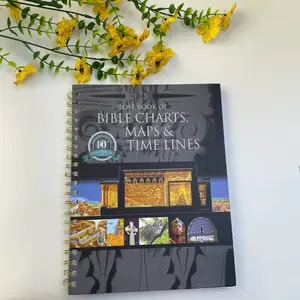 10th Anniversary Edition Bible Charts Maps & Timelines Spiral Notebook Bible Study Reference Journal Religious Knowledge Research Notepad glitter