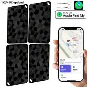 Air Tag Tracker –Wallet tracker card air tag, wireless tracker smart card wallet finder, 0.08 inch thin, supports iOS system, luggage tag, passport, wallet item locator