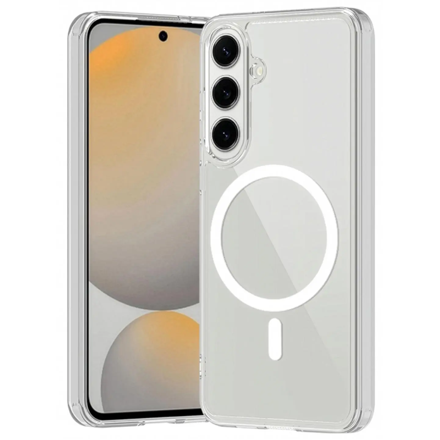 Nakedcellphone Transparent Series for Samsung Galaxy S25FE S25 FE Phone Case, Clear Acrylic - Compatible with MagSafe