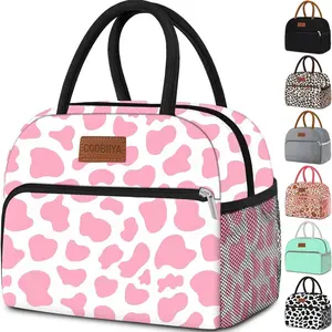 Coobiiya Large Capacity Reusable Cooler for Women and Men Durable Lunch Bag with Front Zipped Pocket Side Mesh Pocket for Drinks Travel Office School Light Weight Insulated Food Grade Material Sturdy Handles Modern Design