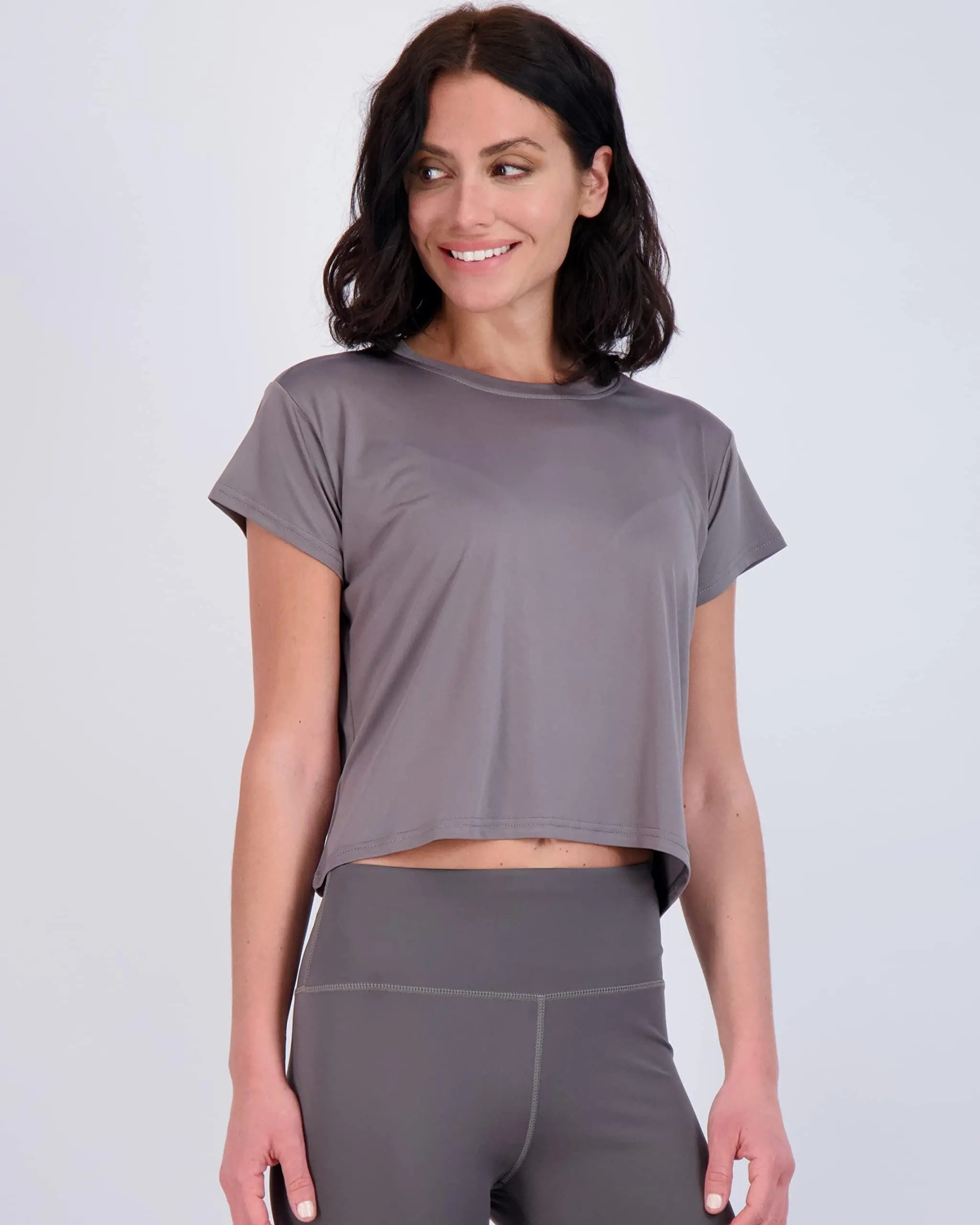 Real Essentials 5 Pack: Women's Dry Fit Crop Top - Short Sleeve Crew Neck Stretch Athletic Tee (Available in Plus Size) Real Essentials 5 Pack: Women's Dry Fit Crop Top - Short Sleeve Crew Neck Stretch Athletic Tee (Available in Plus Size)