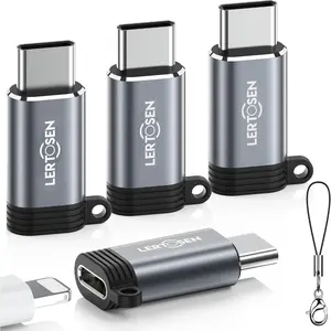 4 Pack Lightning to USB C Adapter For iPhone 15,iPhone 16,Pro Max,Plus,Samsung S24,iPad Air,Fast Charging & Data Transfer,Type C Charger Connector Cable,Not for Audio/Headphone/OTG,For iPhone 16,iPhone 15 Charger