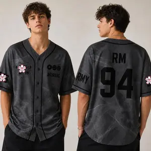 Kpop Group Bangtan-Camo Style Jersey, Custom Bangtan Boys Members Baseball Jersey For Army, Bangtan World Tour 2026 Merch Top, Bangtan Comeback 2026 Sports Vest IO3