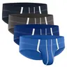 Nylon Pouch Sport Briefs 4 pack Navy/Dark Grey/Blue Grey Cooling Sports Underwear Support Pouch Anti Chafe Underwear Underwear Briefs Man Menswear Ball Sexy Stretchy Sun Sweat Elastic Breathable Wear Athletic Fit