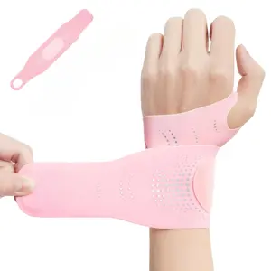 Ultra-Thin Wrist Brace Support for Carpal Tunnel, Wrist Brace for TFCC Tears, Elastic Wrist Wraps for Sports Work Typing Sleeping, Wrist Straps for Weightlifting, Golf, Tendonitis, Arthritis (Pink)