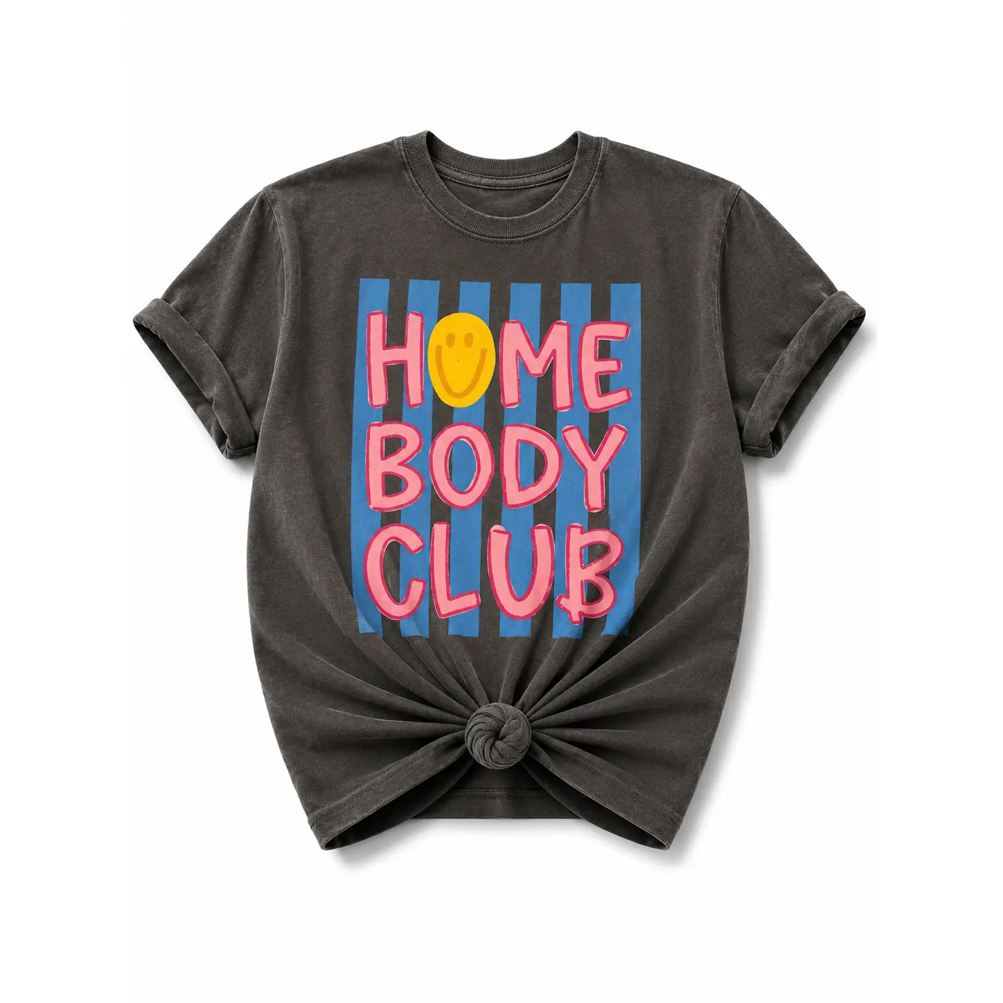 Plus/Reg Short Sleeve "Home Body Club" Graphic Tee